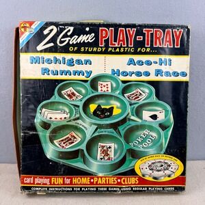 Vintage 1959 Transogram Michigan Rummy & Ace-Hi Horse Race Game Set Boxed